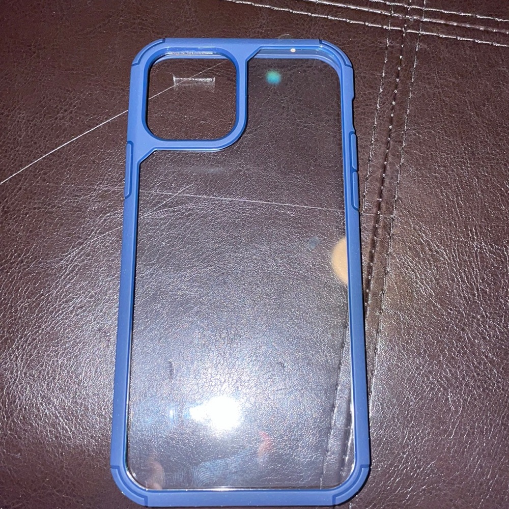 IPHONE 12/12 PRO BLUE CLEAR CASE